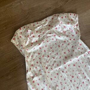 Satin Floral Maxi Dress